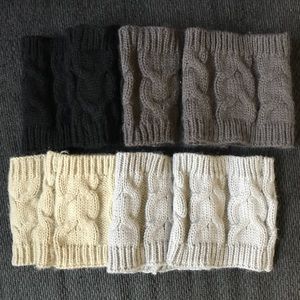 Cableknit boot cuffs- 4 pack